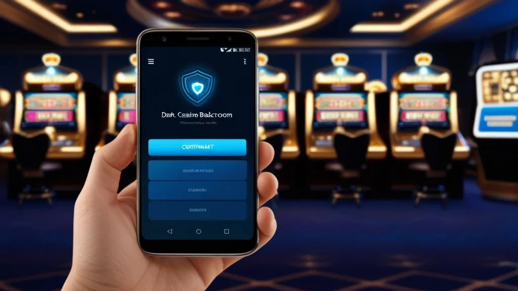 Android phone showing an APK installer screen in a dark casino setting