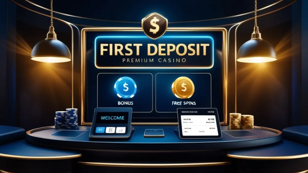 New player viewing a welcome offer on a casino cashier screen